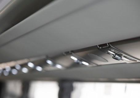 Air conditioning and lighting on a coach