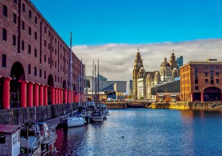 Liverpool docks on a sunny day