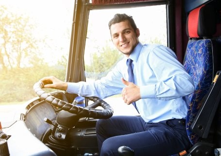 Coach Driver with thumbs up